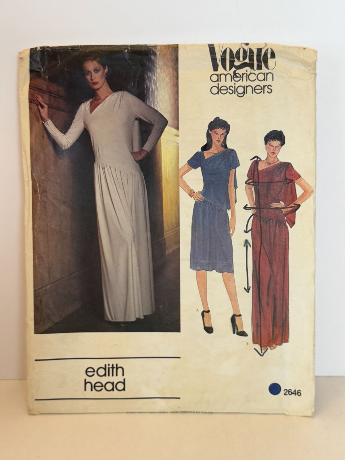Vogue Sewing Pattern 2646 Bias Dress Edith Head Vintage 10 American Designers UC