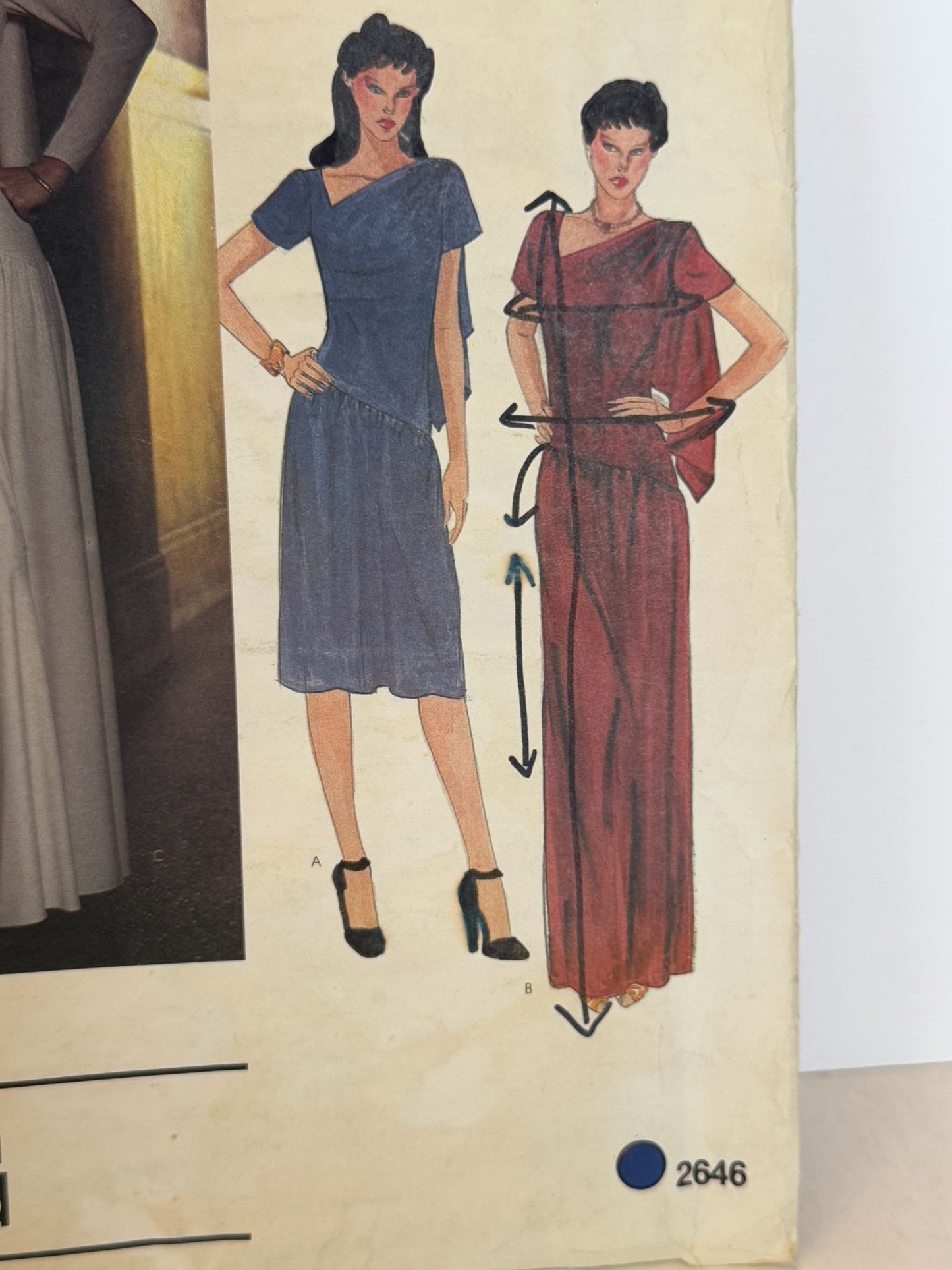 Vogue Sewing Pattern 2646 Bias Dress Edith Head Vintage 10 American Designers UC