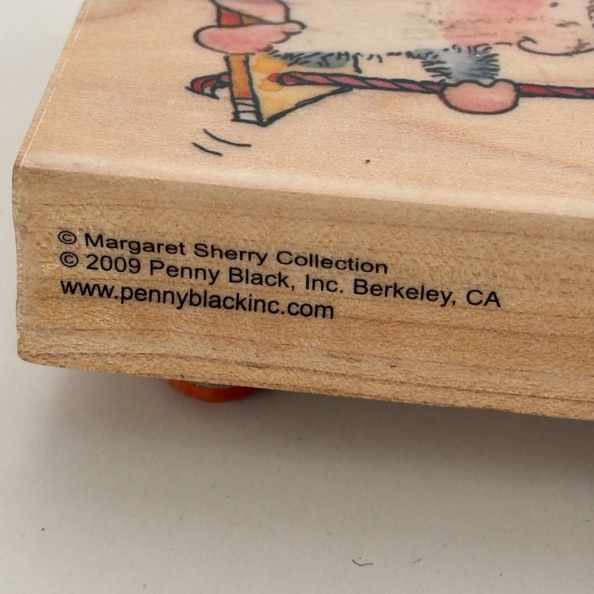 Penny Black Rubber Stamp Hedgehog on Swing Friendly Surprise Bird Cardmaking Art Wood Mounted