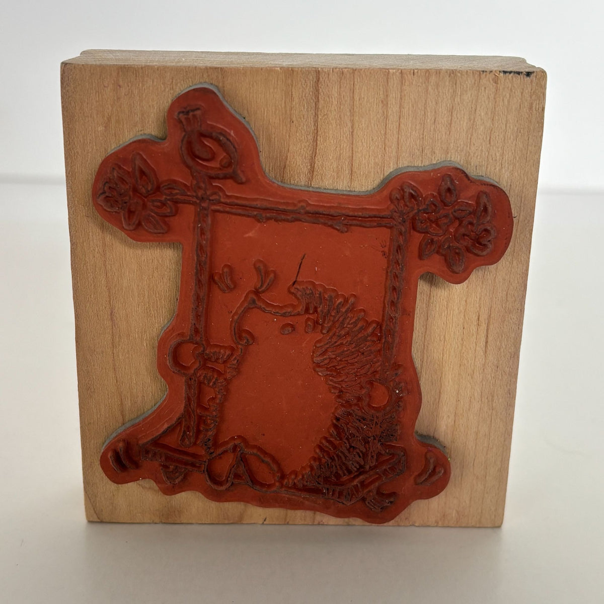 Penny Black Rubber Stamp Hedgehog on Swing Friendly Surprise Bird Cardmaking Art Wood Mounted