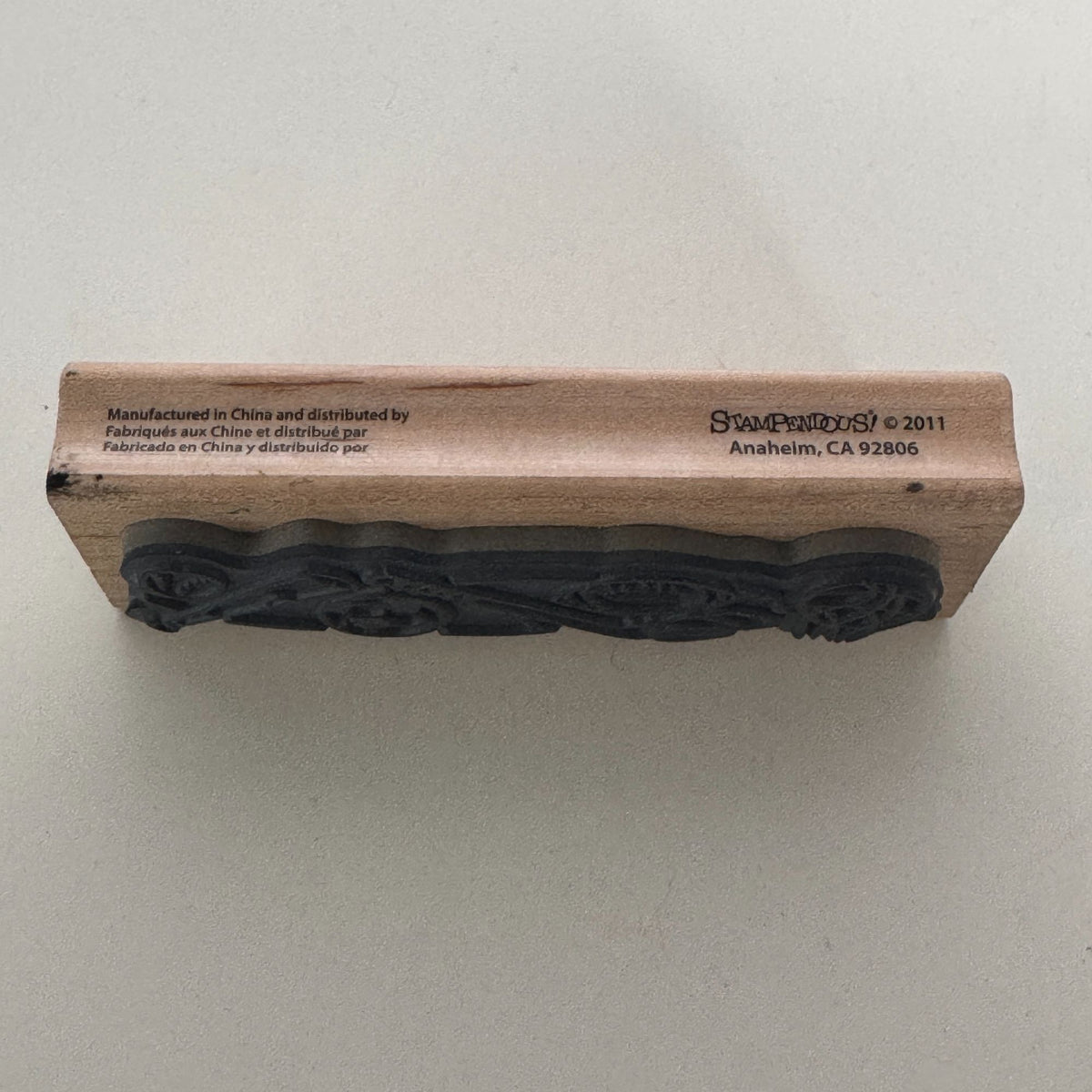 Stampendous Rubber Stamp Sports Border Basketball Football Hockey Soccer Ball