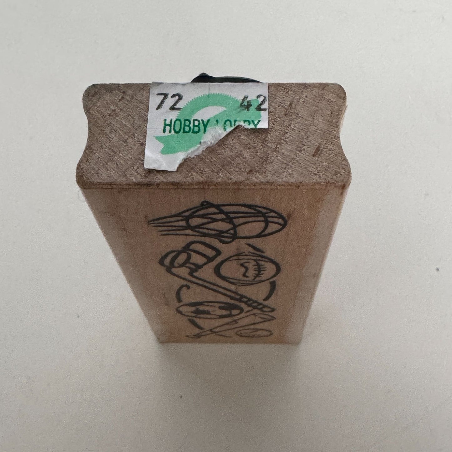 Stampendous Rubber Stamp Sports Border Basketball Football Hockey Soccer Ball