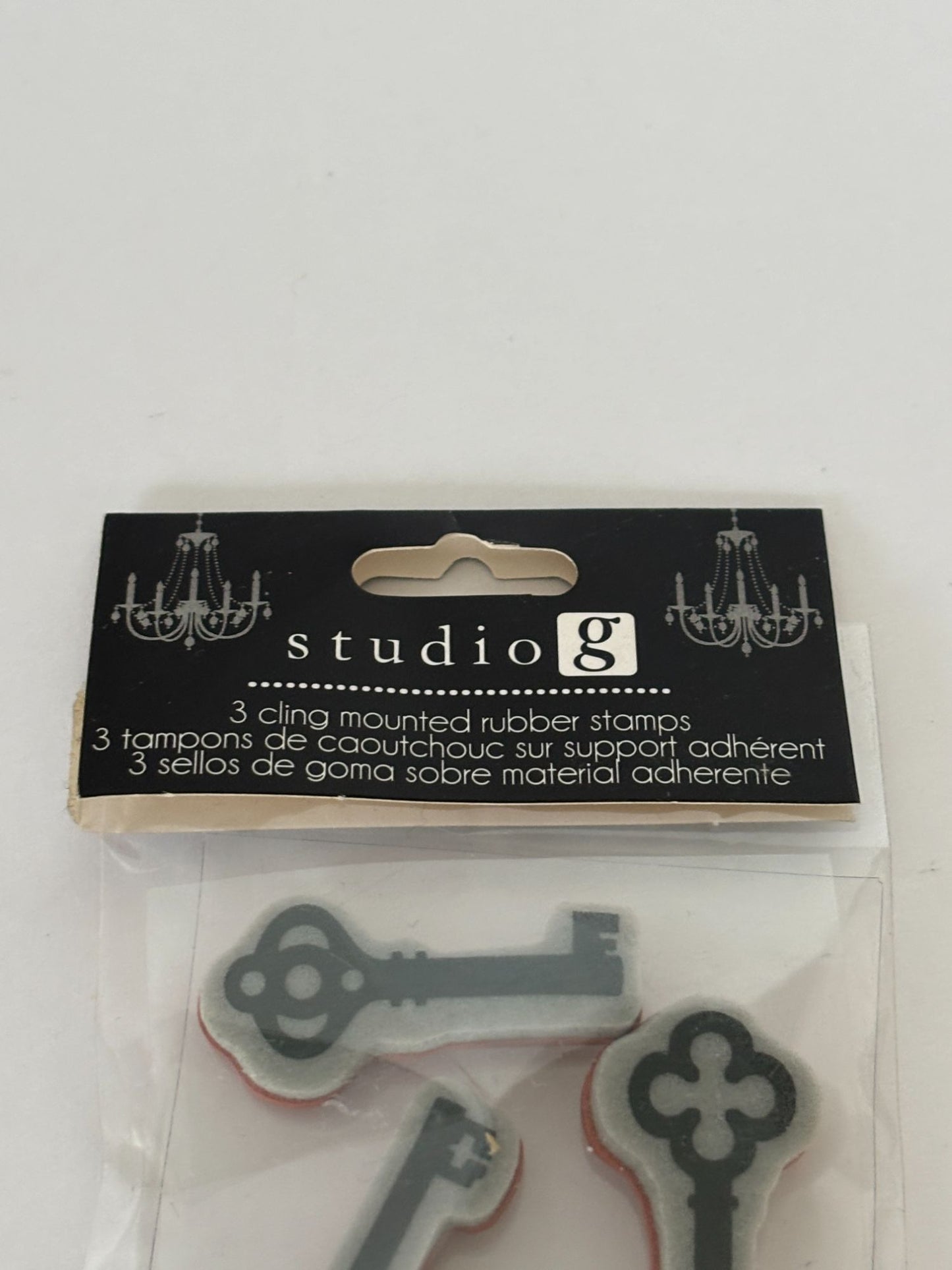 Studio G Cling Mounted Rubber Stamps Skeleton Key Designs Crafting Card Making 3