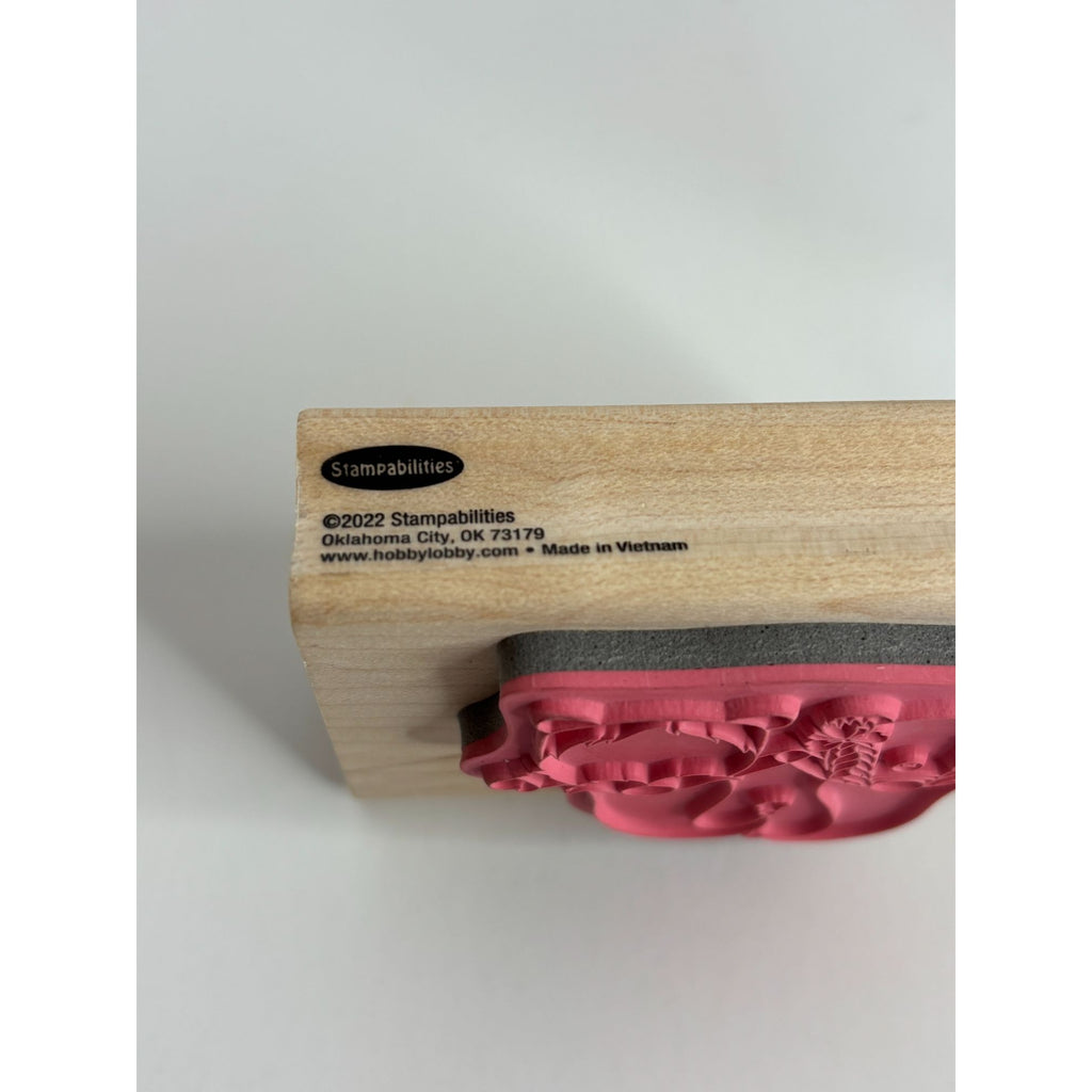Stampabilities Rubber Stamp Gnome Couple Holding Hands Anniversary Card Making