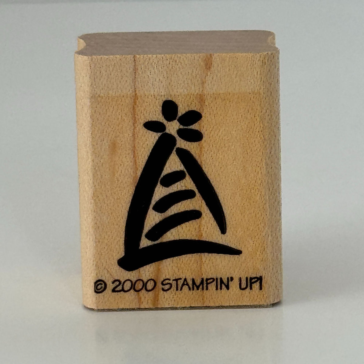 Stampin Up Rubber Stamp Birthday Hat Flower Card Making Party Invitation Craft