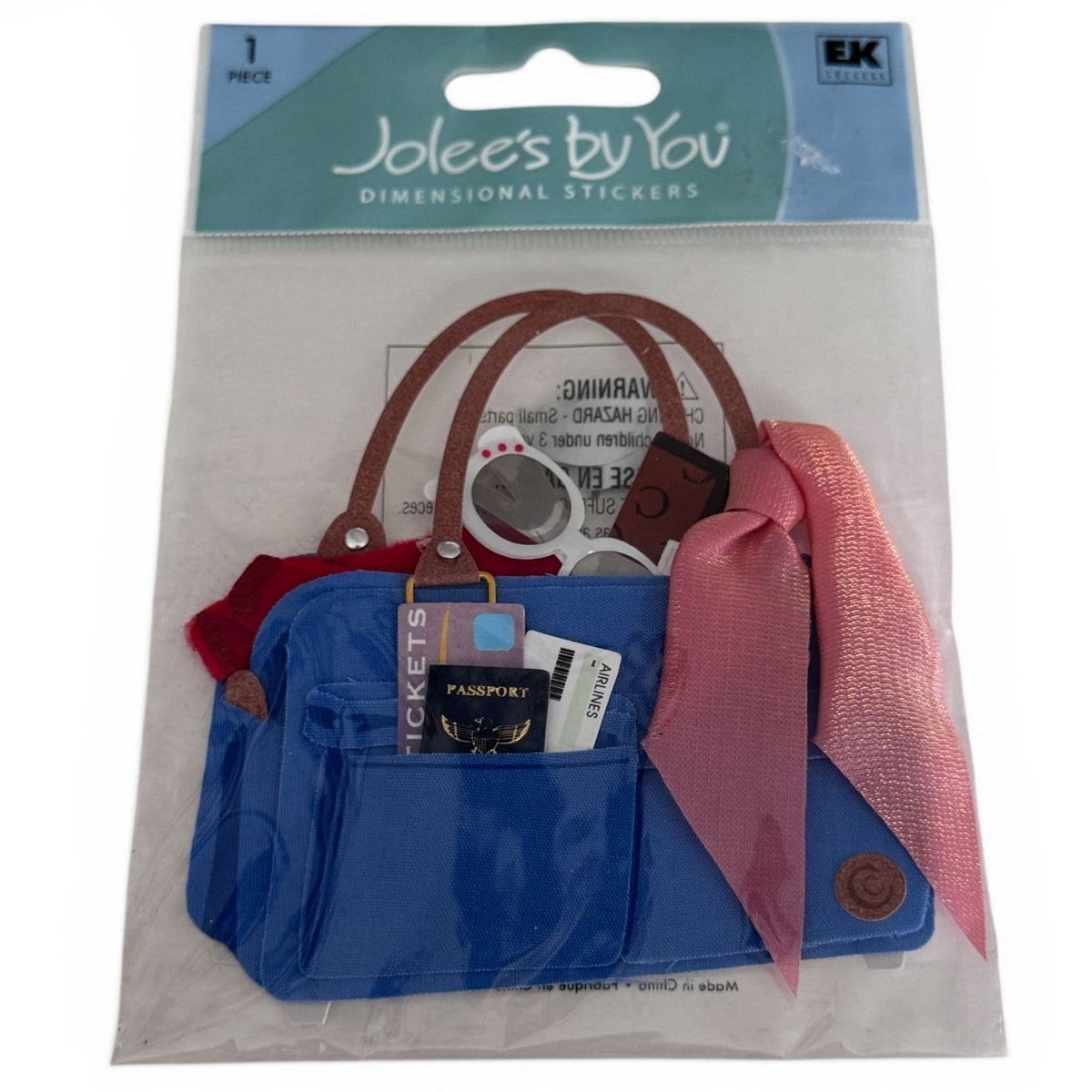 Jolees Dimensional Sticker Carry On Travel Bag Scrapbook Embellishment Vacation Crafts Cruise Passport