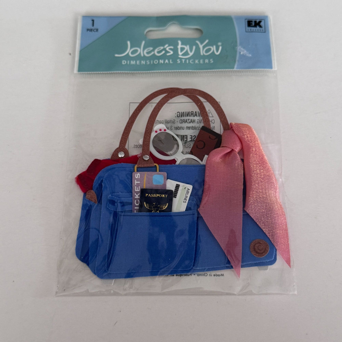 Jolees Dimensional Sticker Carry On Travel Bag Scrapbook Embellishment Vacation Crafts Cruise Passport