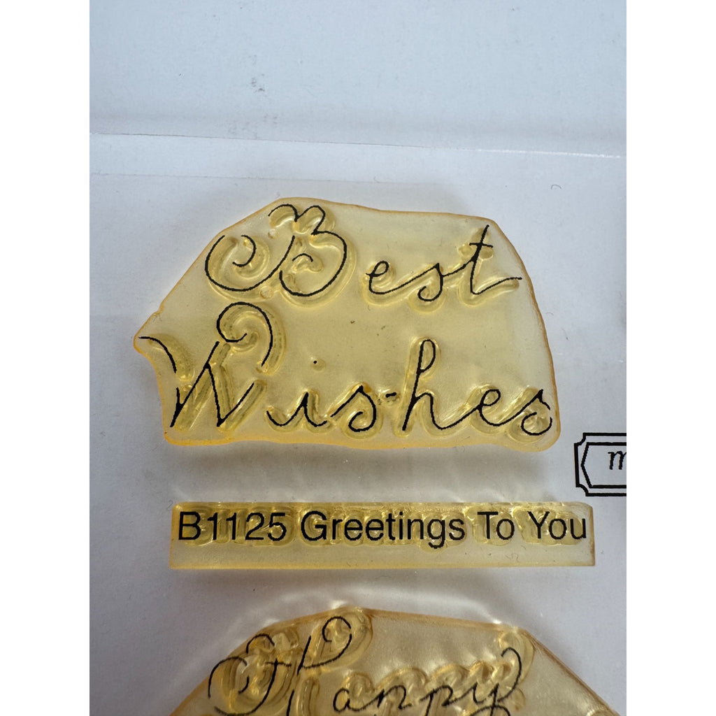 CTMH My Acrylix Acrylic Stamp Set Greetings to You Card Making Sentiments Words