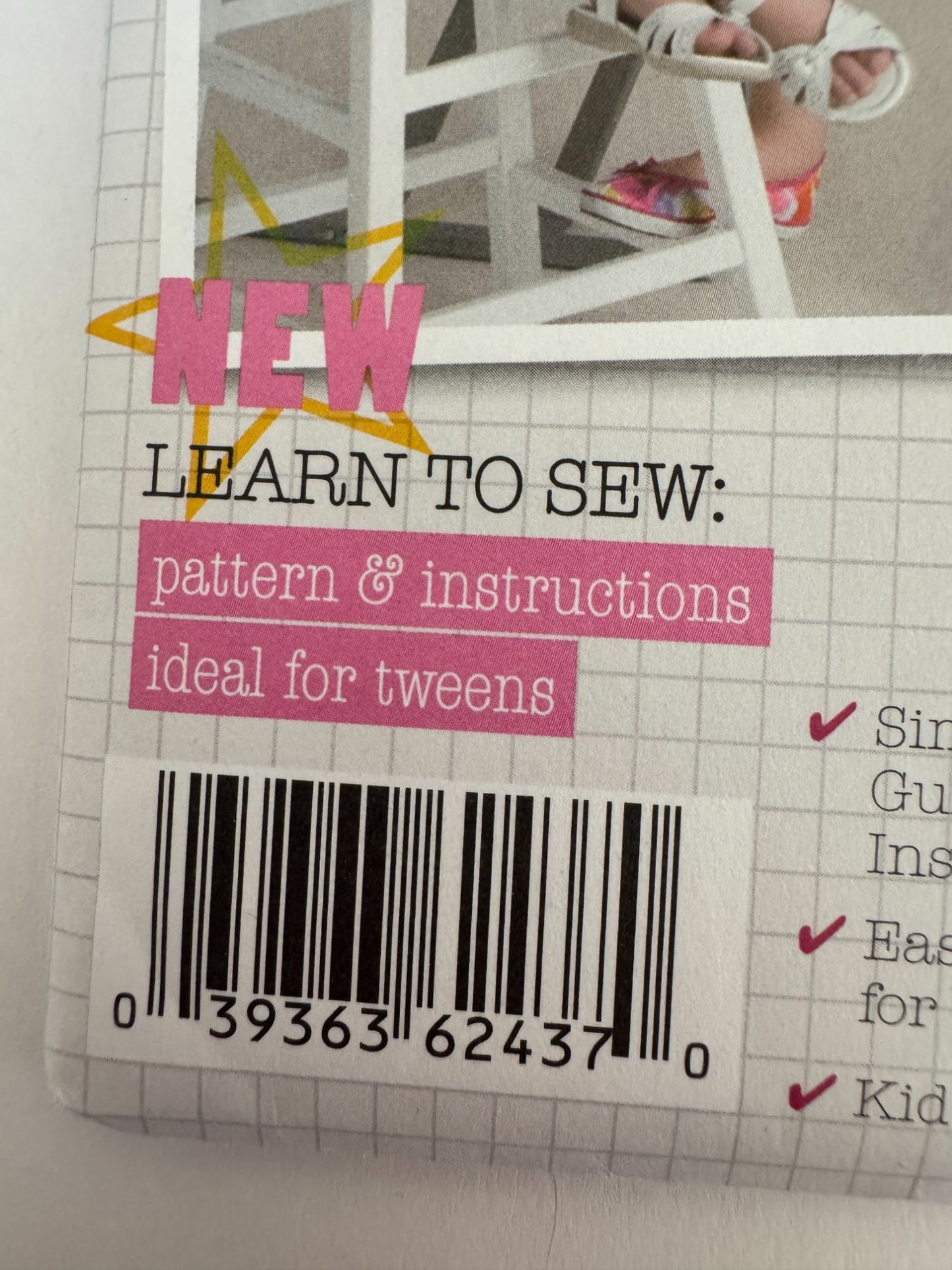 Simplicity Sewing Pattern 2437 Tween Girls Top Shirt Learn to Sew Sizes 7-14 UC