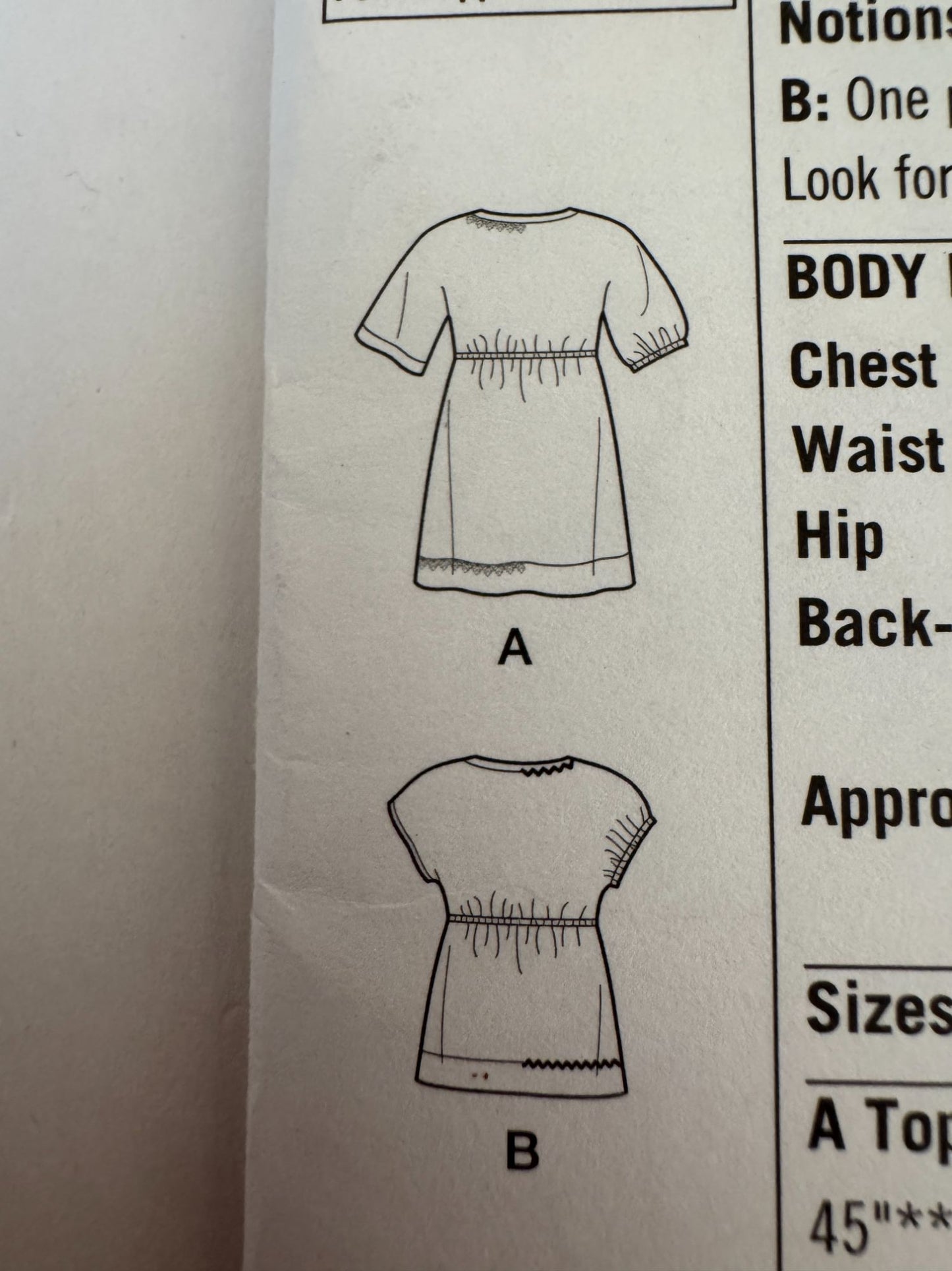 Simplicity Sewing Pattern 2437 Tween Girls Top Shirt Learn to Sew Sizes 7-14 UC