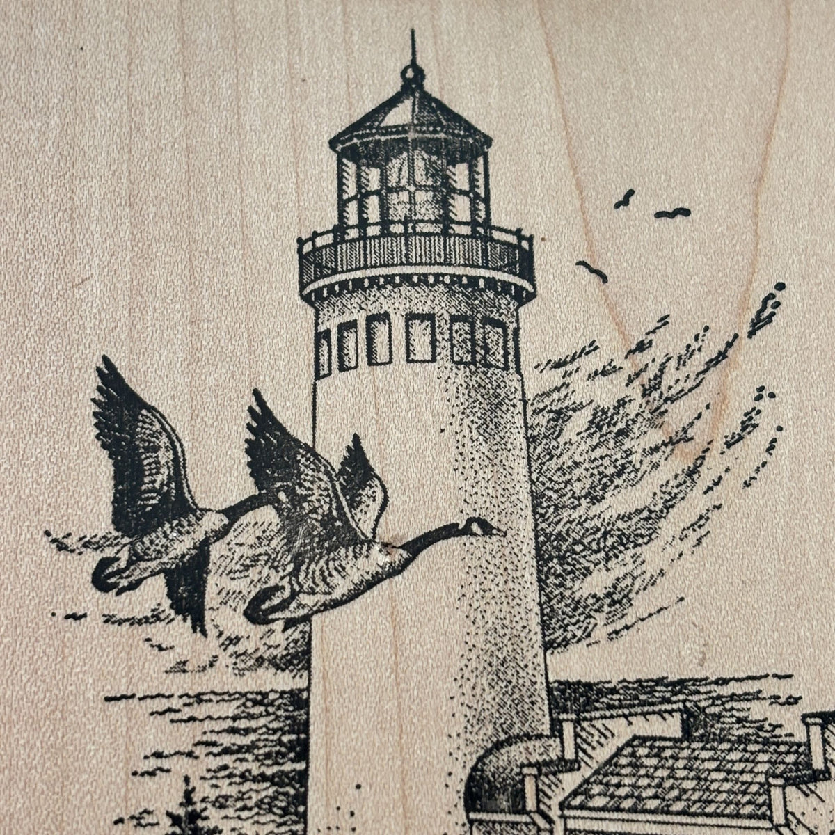 Peddlers Pack Rubber Stamp North Head Lighthouse Washington State Coastal Scene Cardmaking Pacific Northwest