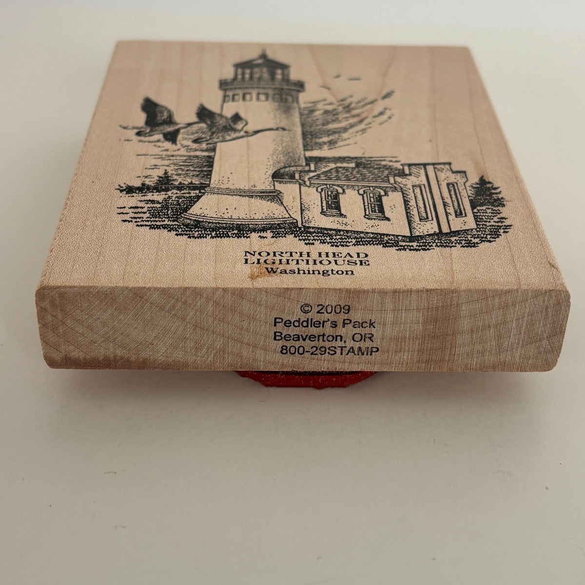 Peddlers Pack Rubber Stamp North Head Lighthouse Washington State Coastal Scene Cardmaking Pacific Northwest