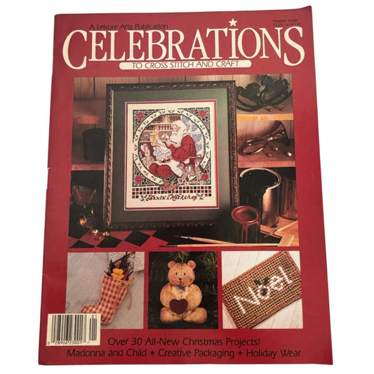 Celebrations To Cross Stitch Craft Magazine Premier Issue Leisure Arts Santa