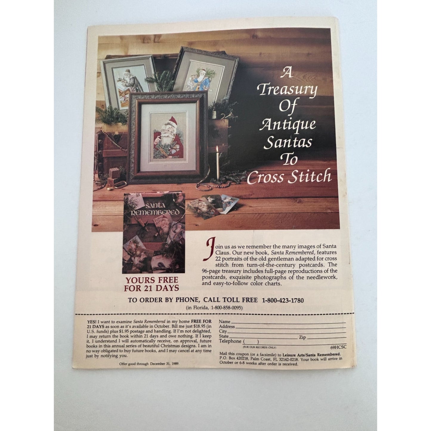 Celebrations To Cross Stitch Craft Magazine Premier Issue Leisure Arts Santa