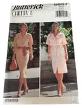 Butterick Sewing Pattern 6687 Misses Blouson Dress 90s Midi Dress Size 6-10 UC