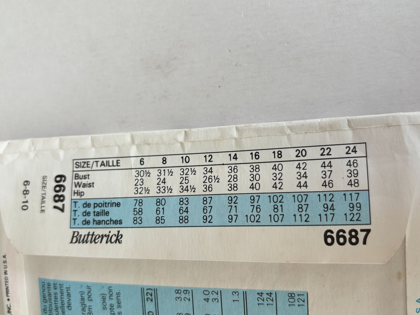 Butterick Sewing Pattern 6687 Misses Blouson Dress 90s Midi Dress Size 6-10 UC