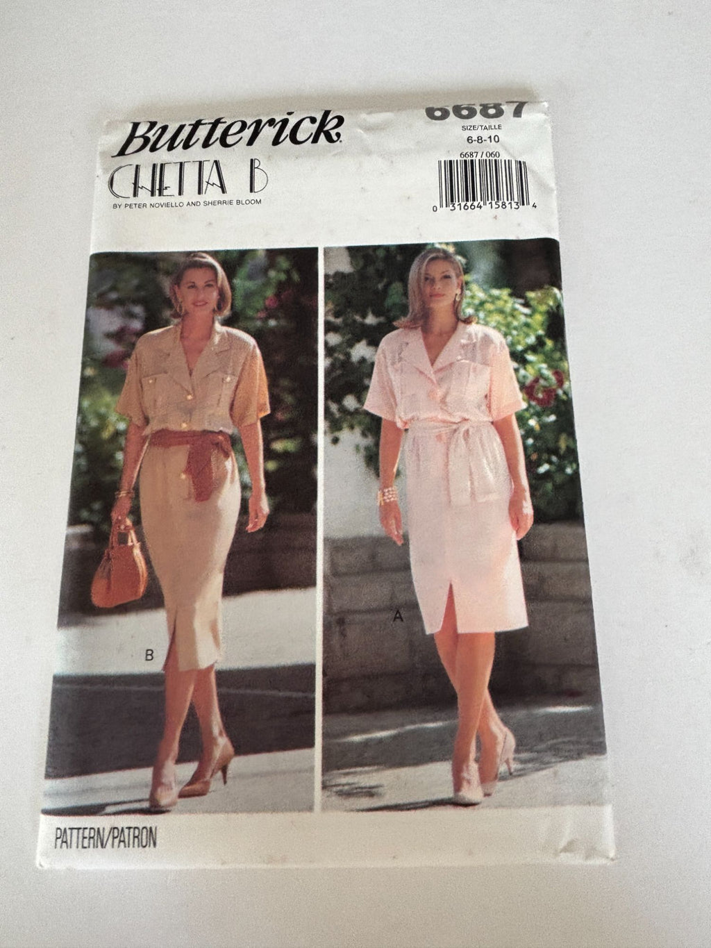 Butterick Sewing Pattern 6687 Misses Blouson Dress 90s Midi Dress Size 6-10 UC