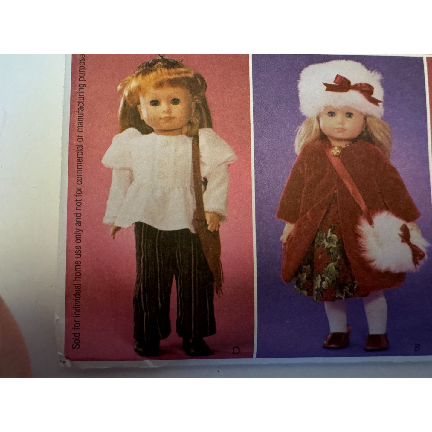 McCalls Sewing Pattern 3900 Doll Wardrobe Dress Coat Cheerleader Pajamas Y2K 18" Uncut