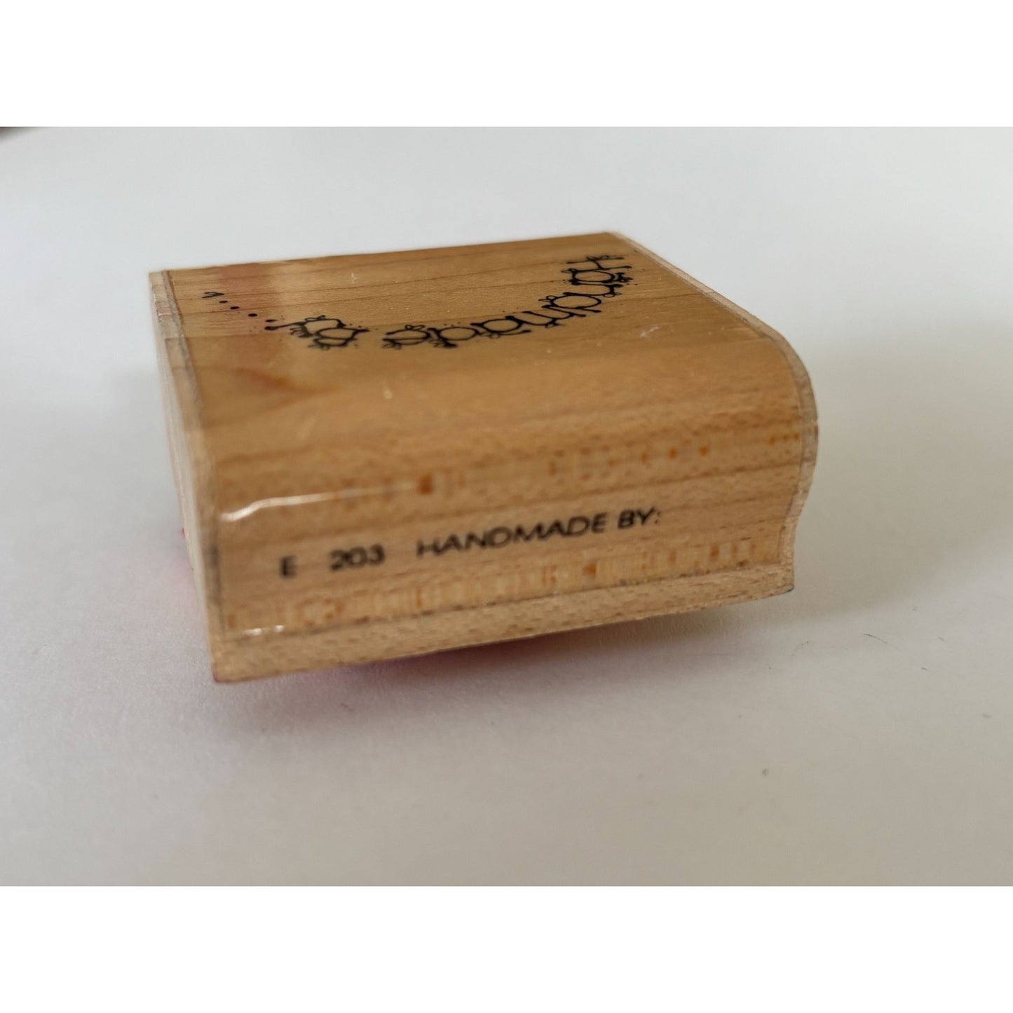 DOTS Rubber Stamp Handmade By Gift Tag Cardmaking Crafter Craft Card Maker Art