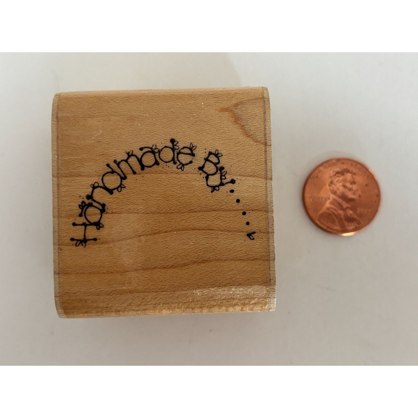 DOTS Rubber Stamp Handmade By Gift Tag Cardmaking Crafter Craft Card Maker Art