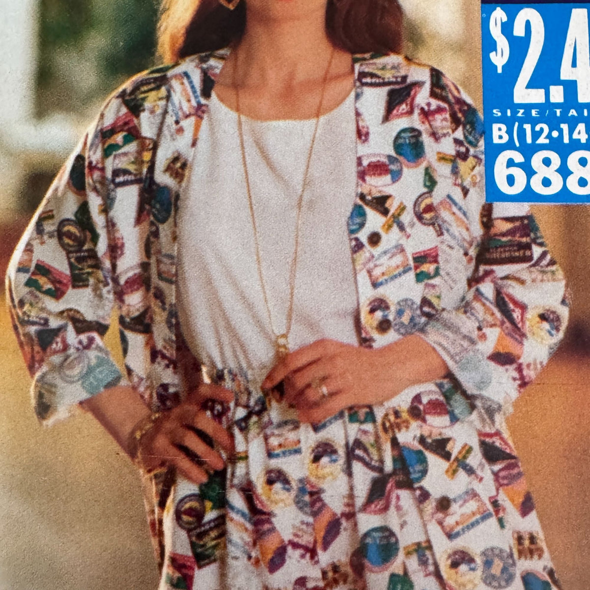 Butterick Sewing Pattern 6888 Loose-Fit Shirt Shorts Top Summer 12-16 Uncut Easy 1990s Vintage