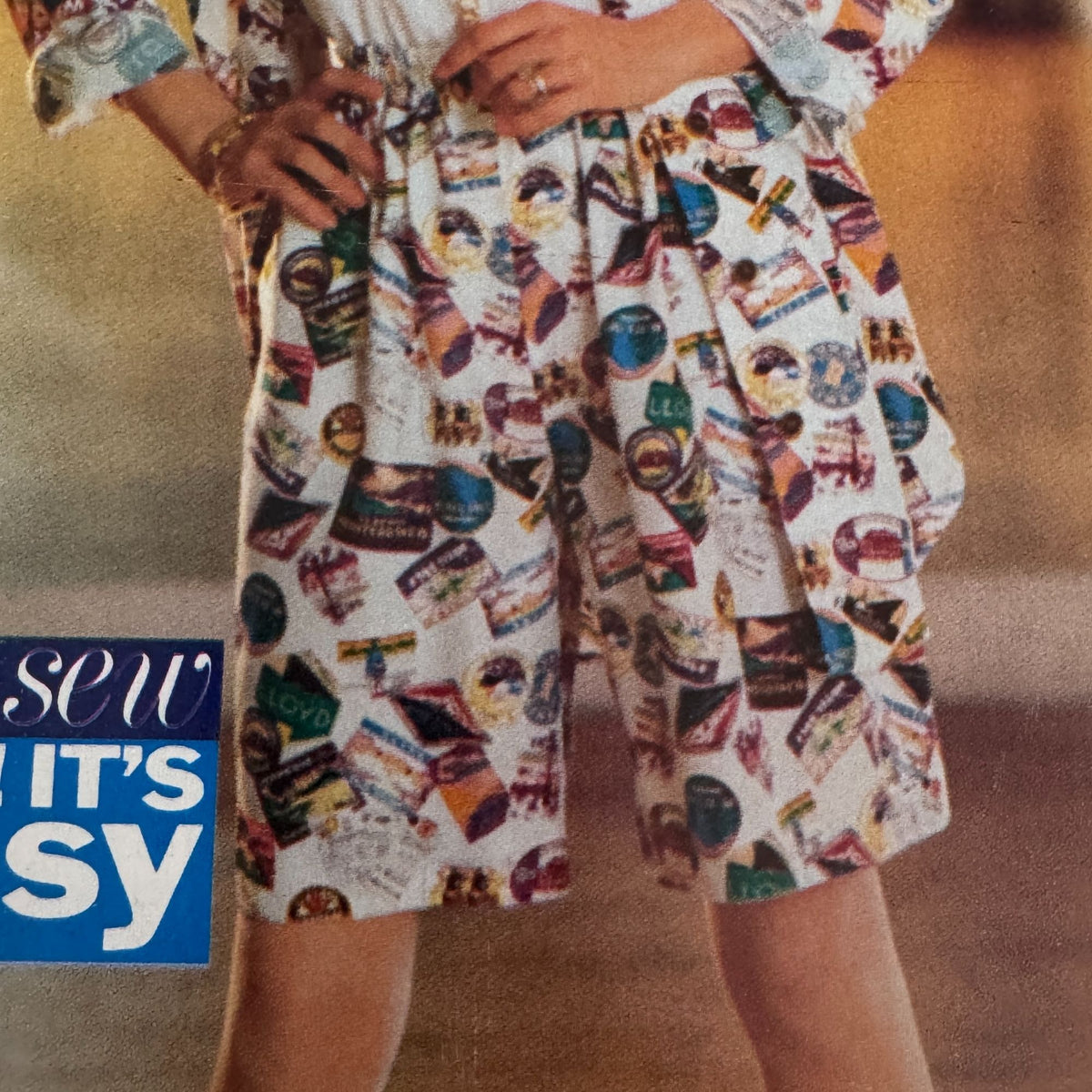 Butterick Sewing Pattern 6888 Loose-Fit Shirt Shorts Top Summer 12-16 Uncut Easy 1990s Vintage
