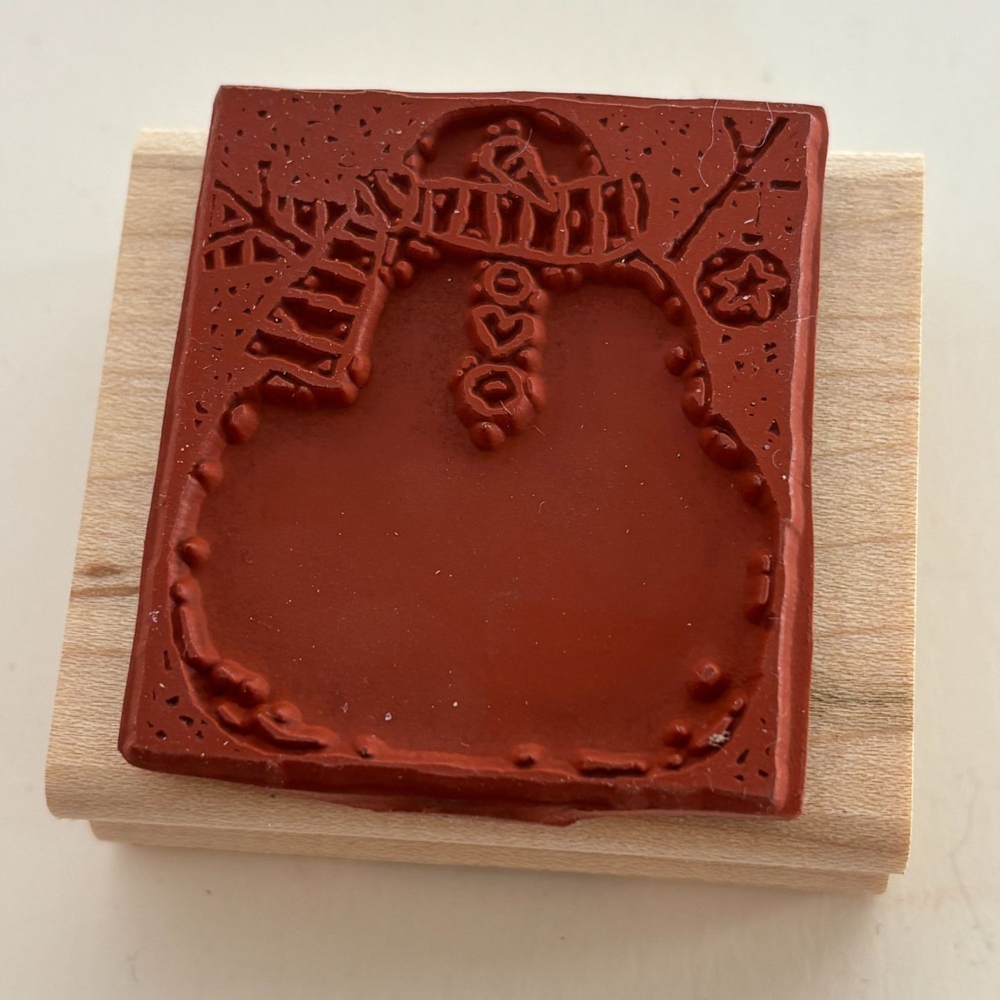 Stampin Up Rubber Stamp Christmas Snowman Heart Button Scarf Snowing Holiday
