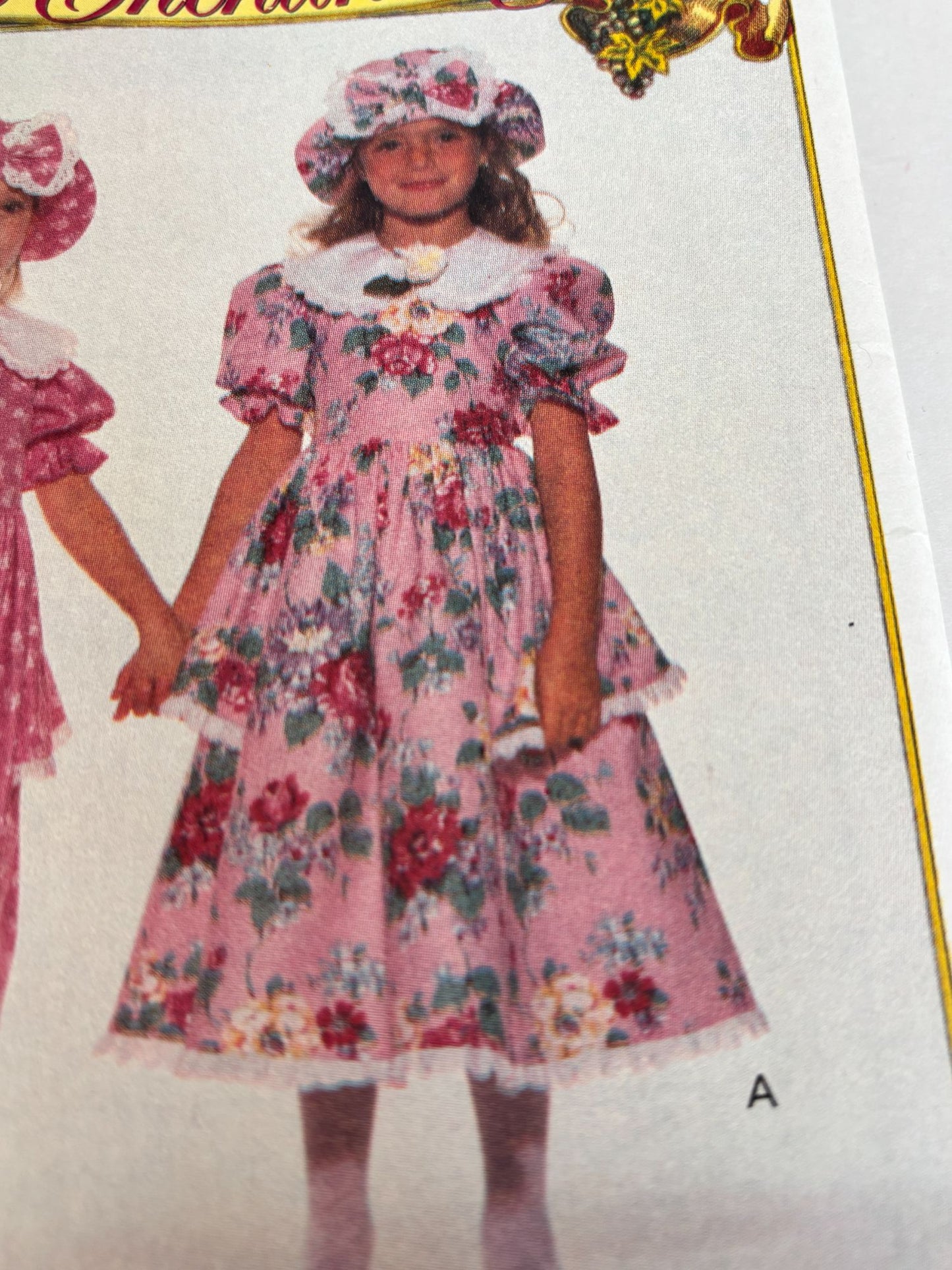 Butterick Sewing Pattern 6671 Girls Dress Romper Hat Easter Spring 90s 2 3 4 Uncut
