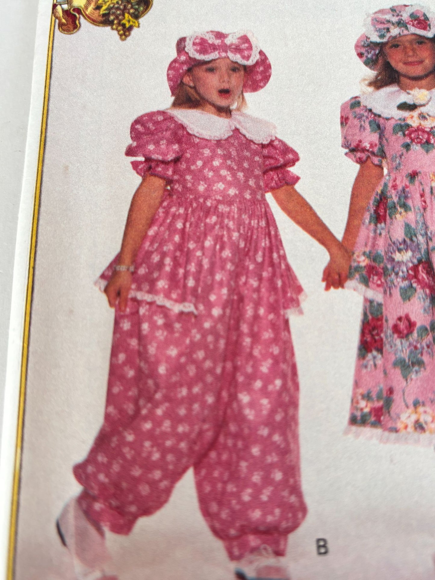 Butterick Sewing Pattern 6671 Girls Dress Romper Hat Easter Spring 90s 2 3 4 Uncut