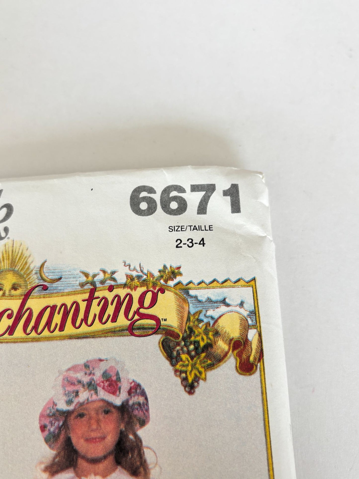 Butterick Sewing Pattern 6671 Girls Dress Romper Hat Easter Spring 90s 2 3 4 Uncut
