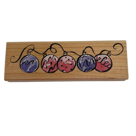 Penny Black Wood Rubber Stamp Christmas Ornament Border Card Making Holidays Big