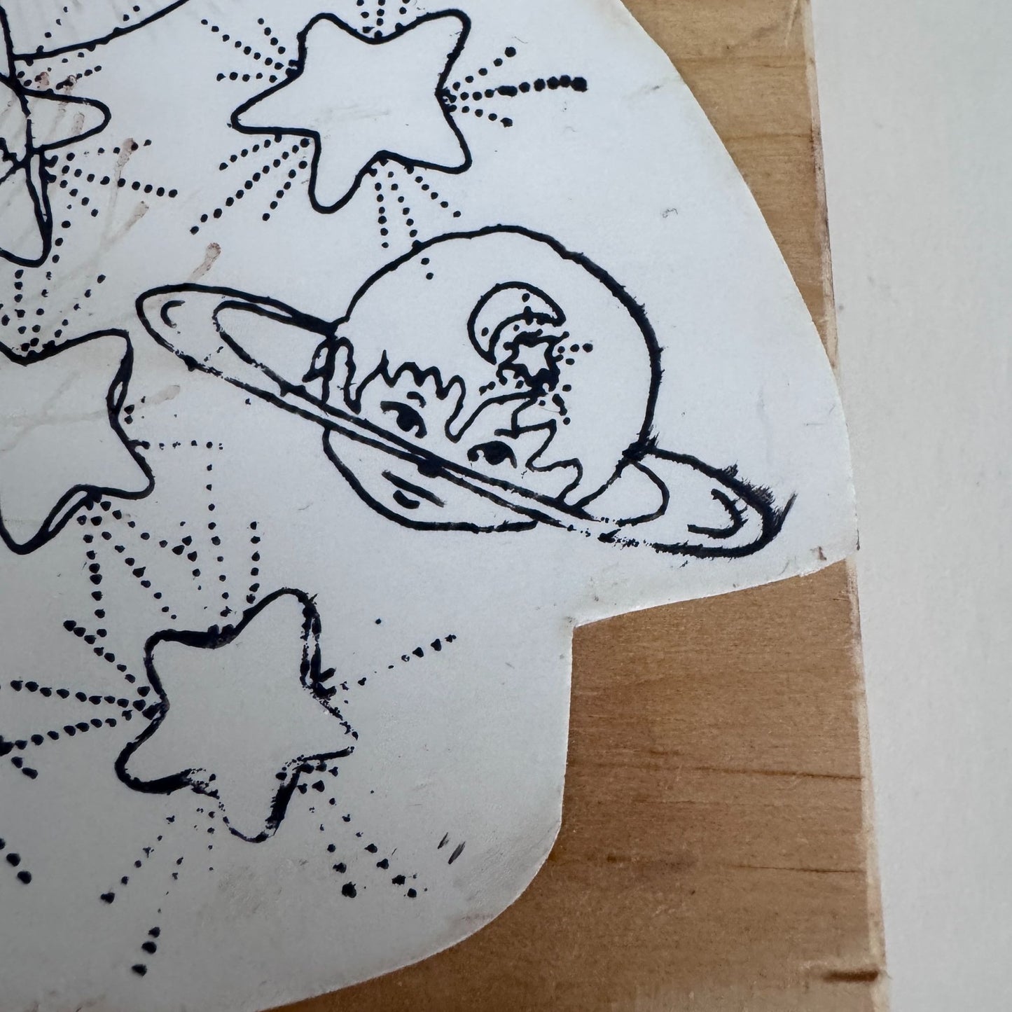 Celestial Moon Stars Rubber Stamp Outer Space Cosmic Faces Craft Cardmaking Scrapbook Journal