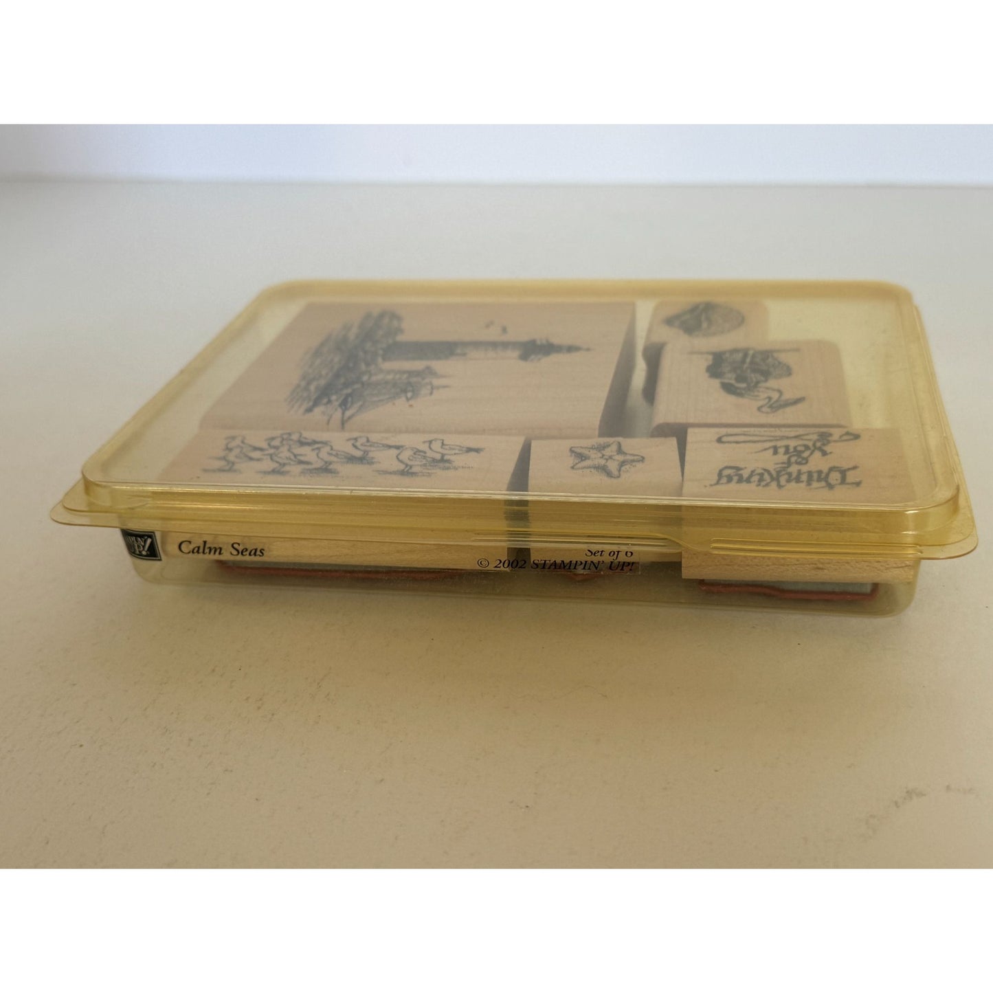 Stampin Up Rubber Stamps Calm Seas Nautical Lighthouse Seagulls Pelican Set 6