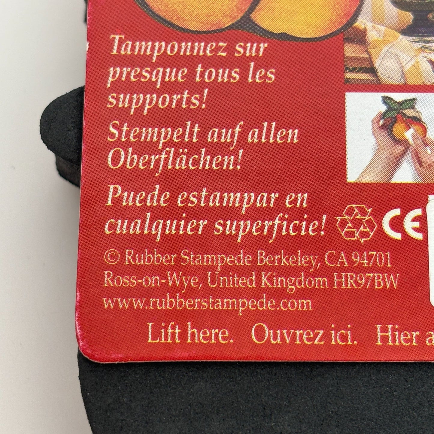 Rubber Stampede Decorative Stamp Foam Folk Art Rooster Chicken Farm Large Craft