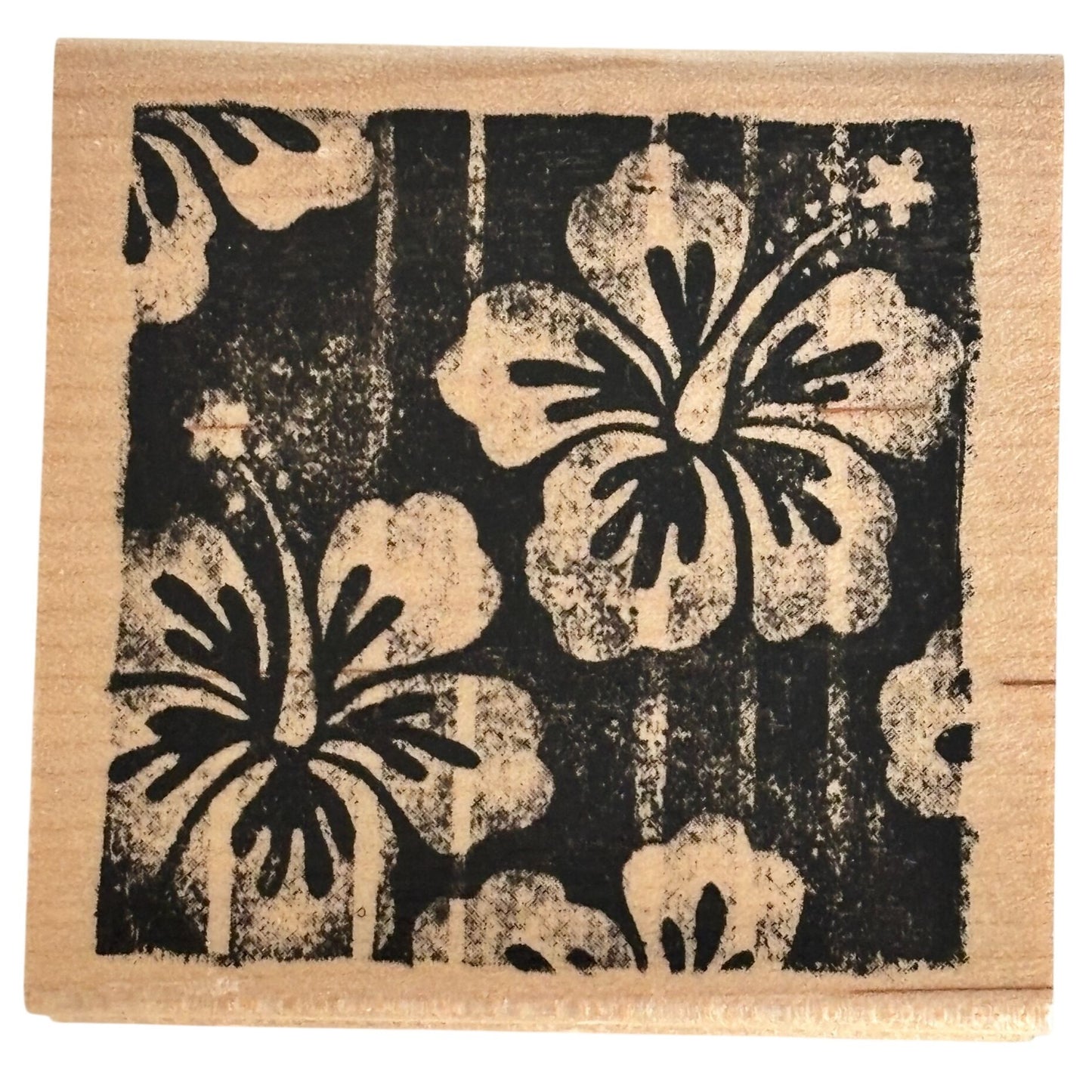 Club Scrap Rubber Stamp Hibiscus Floral Pattern Hawaiian Flower Cardmaking Craft Scrapbooking Background