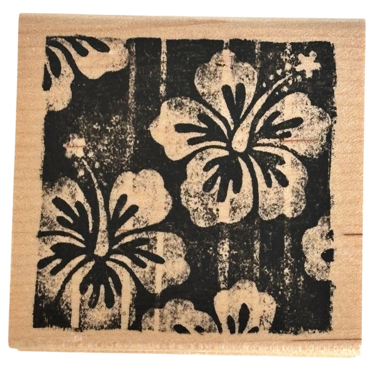 Club Scrap Rubber Stamp Hibiscus Floral Pattern Hawaiian Flower Cardmaking Craft Scrapbooking Background