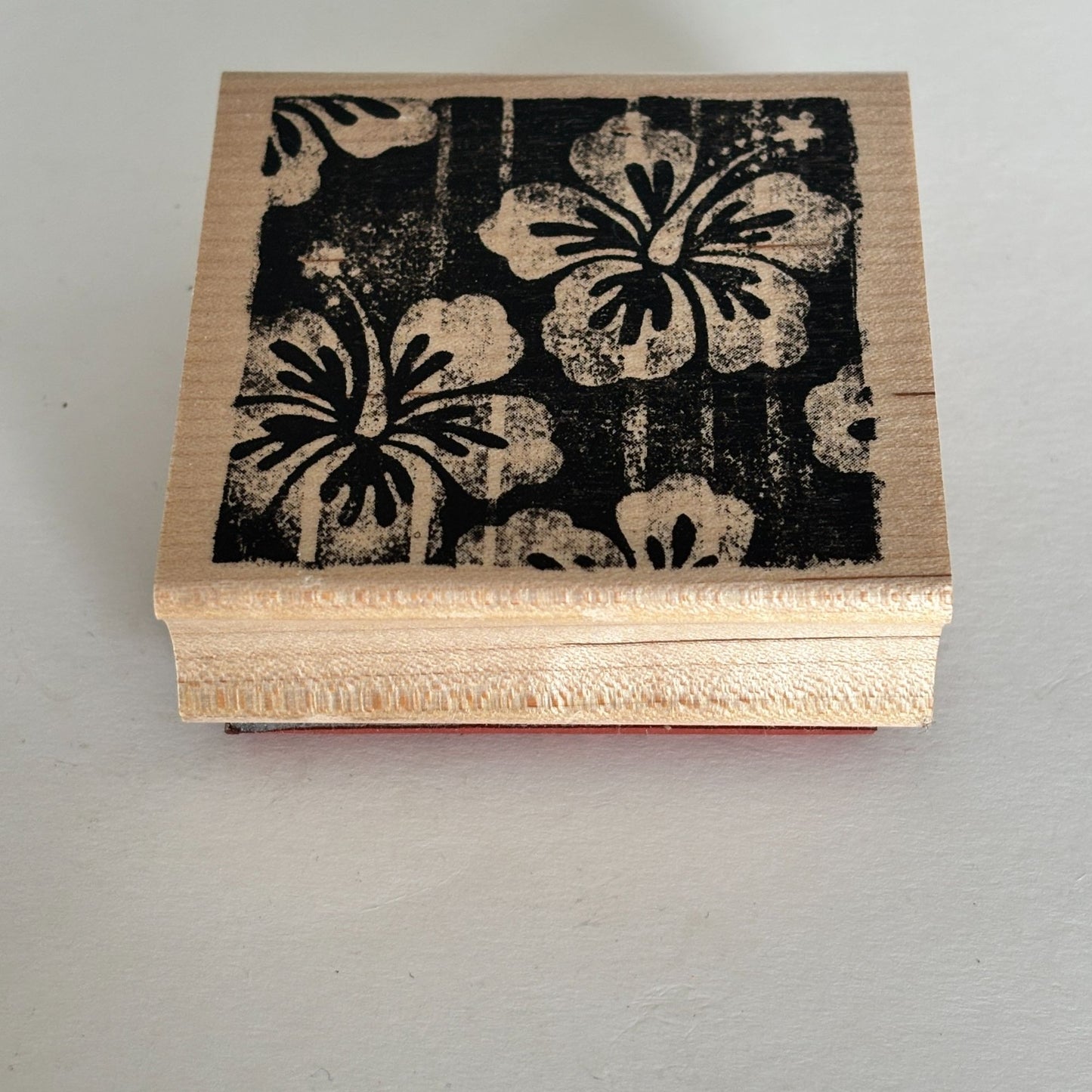 Club Scrap Rubber Stamp Hibiscus Floral Pattern Hawaiian Flower Cardmaking Craft Scrapbooking Background