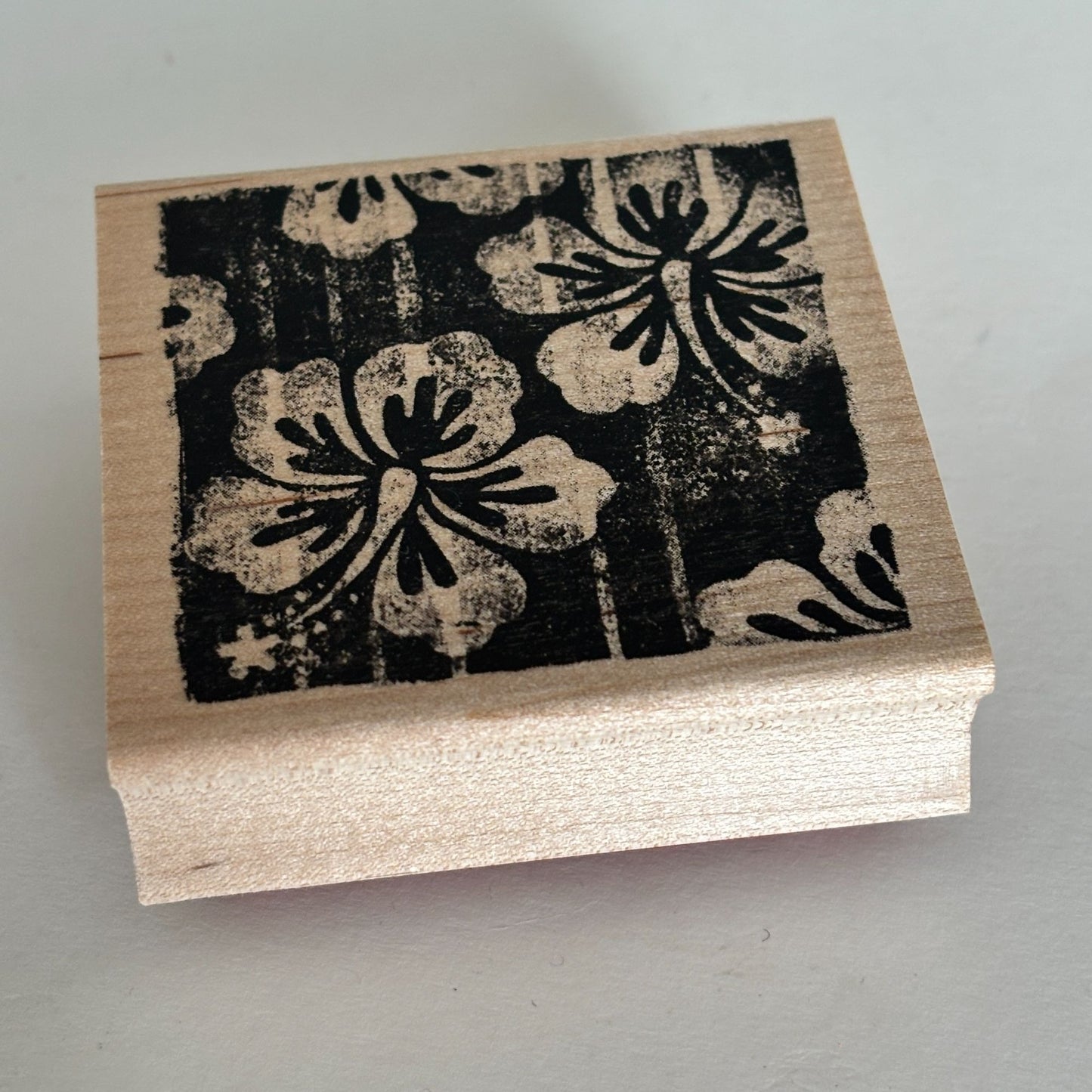 Club Scrap Rubber Stamp Hibiscus Floral Pattern Hawaiian Flower Cardmaking Craft Scrapbooking Background
