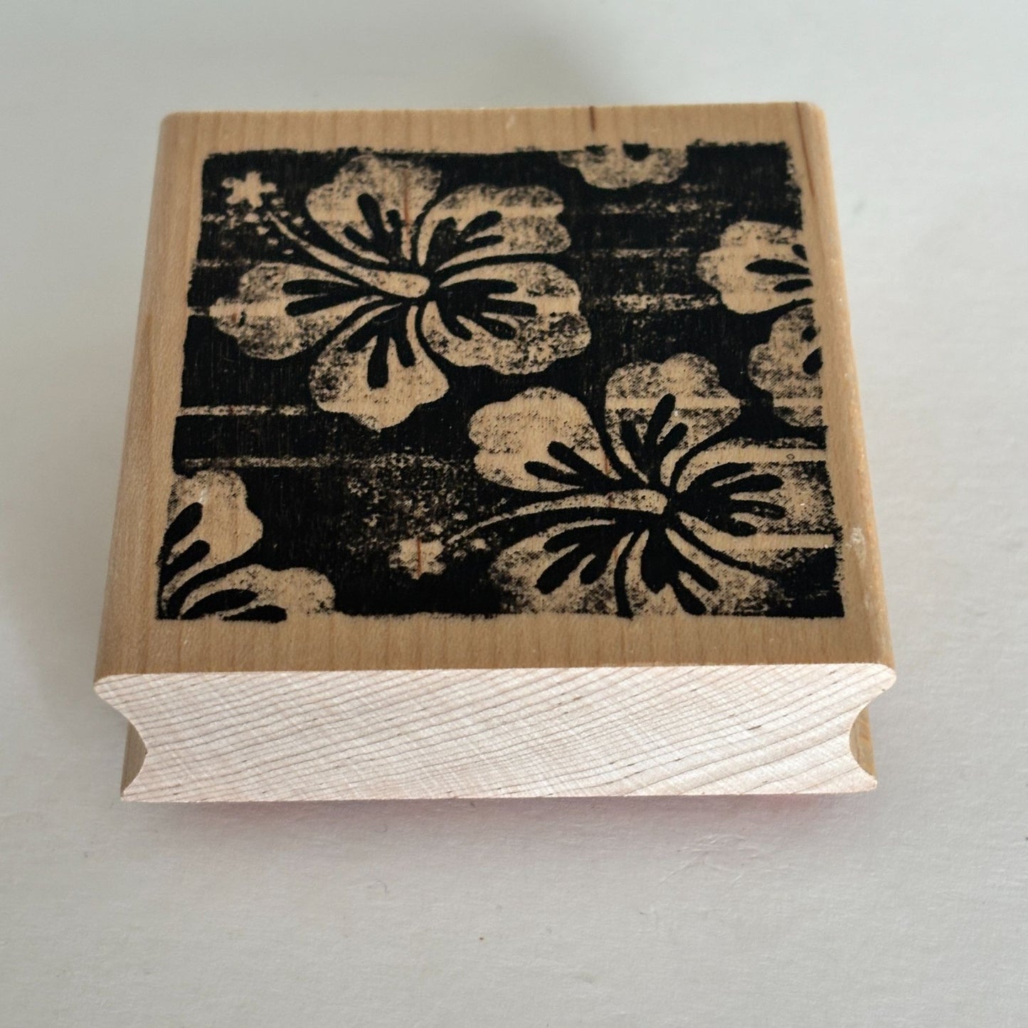 Club Scrap Rubber Stamp Hibiscus Floral Pattern Hawaiian Flower Cardmaking Craft Scrapbooking Background