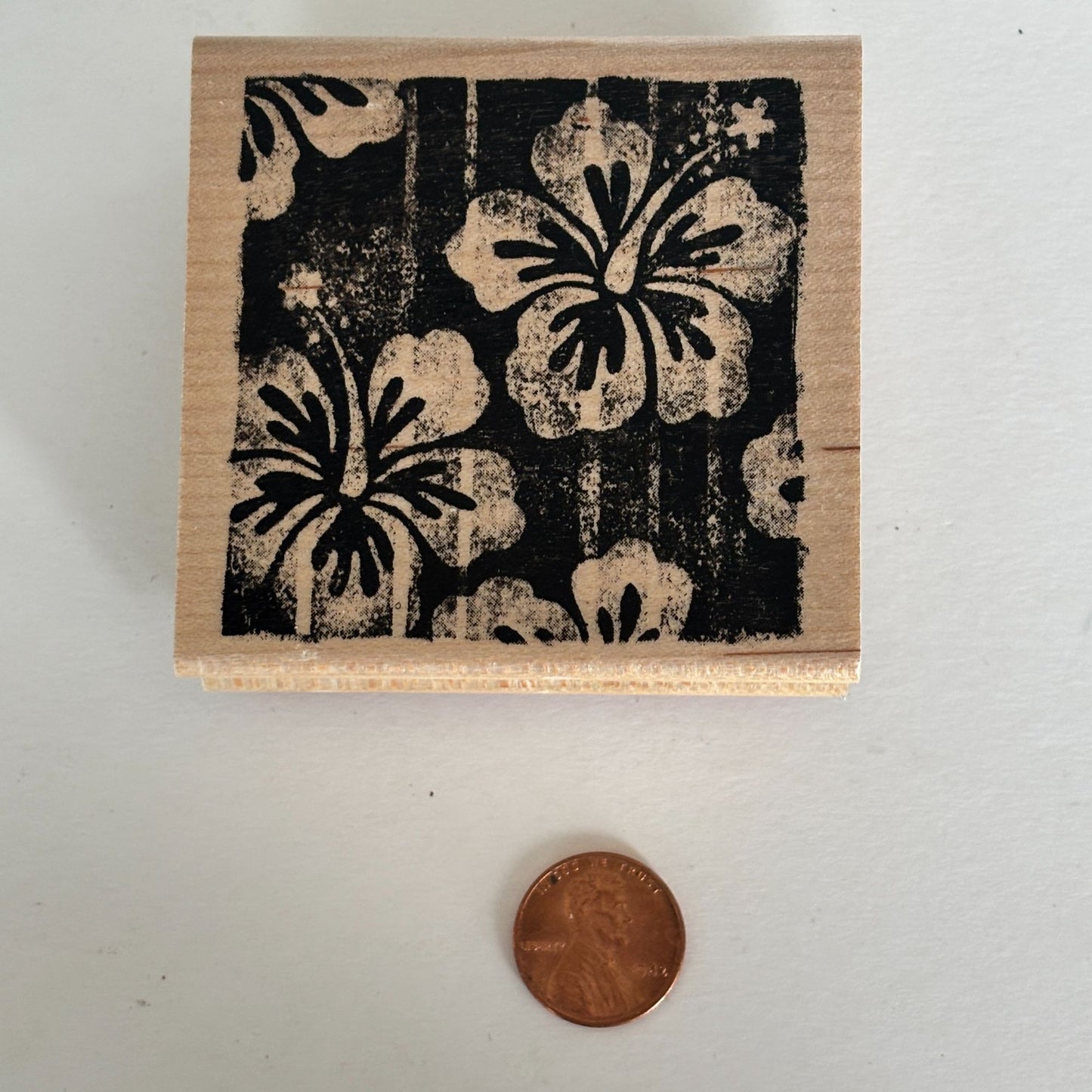 Club Scrap Rubber Stamp Hibiscus Floral Pattern Hawaiian Flower Cardmaking Craft Scrapbooking Background
