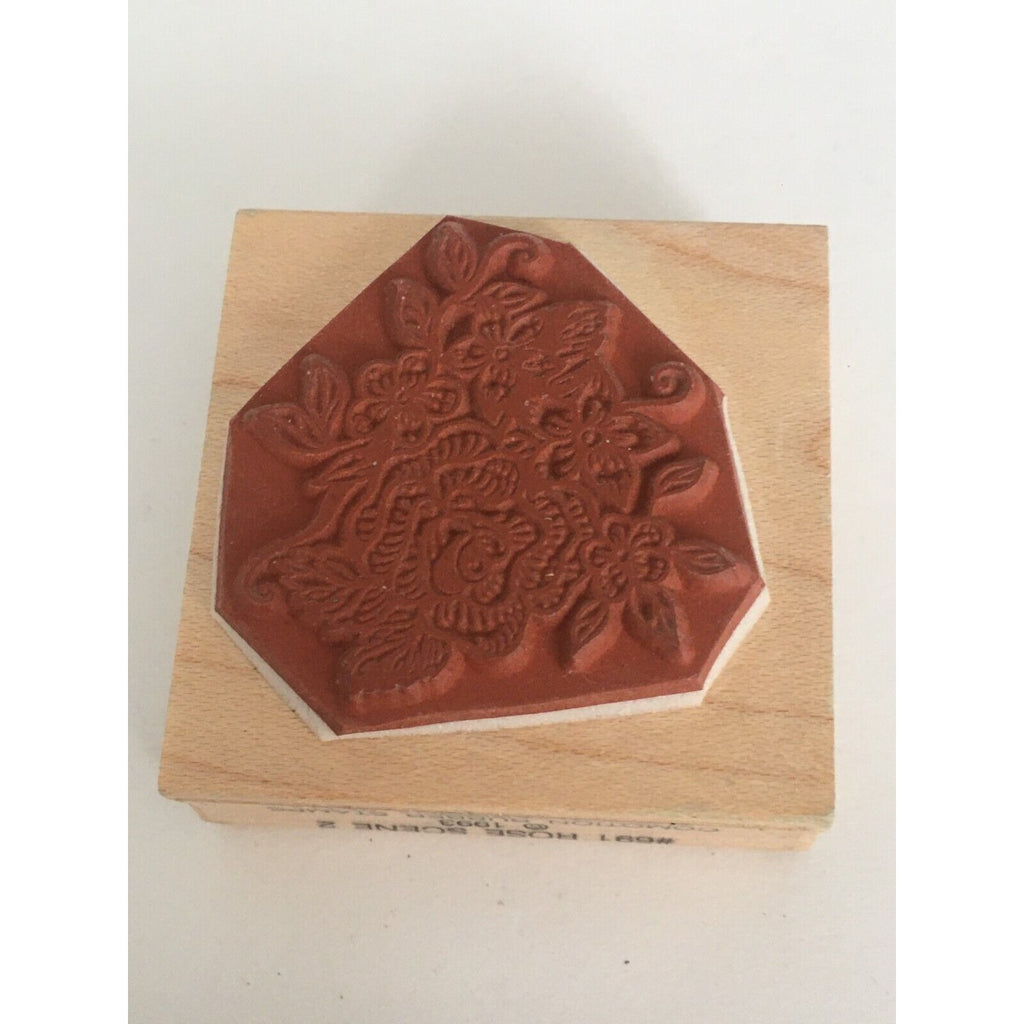 Comotion Rubber Stamp Rose 2 Garden Flowers Spring Nature Scene Creator Crafts