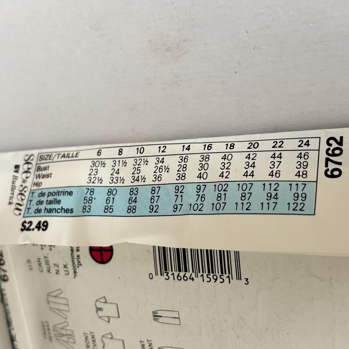 Butterick Sewing Pattern 6762 Jacket Top Skirt Outfit Career Suit 90s 12-16 Easy Uncut