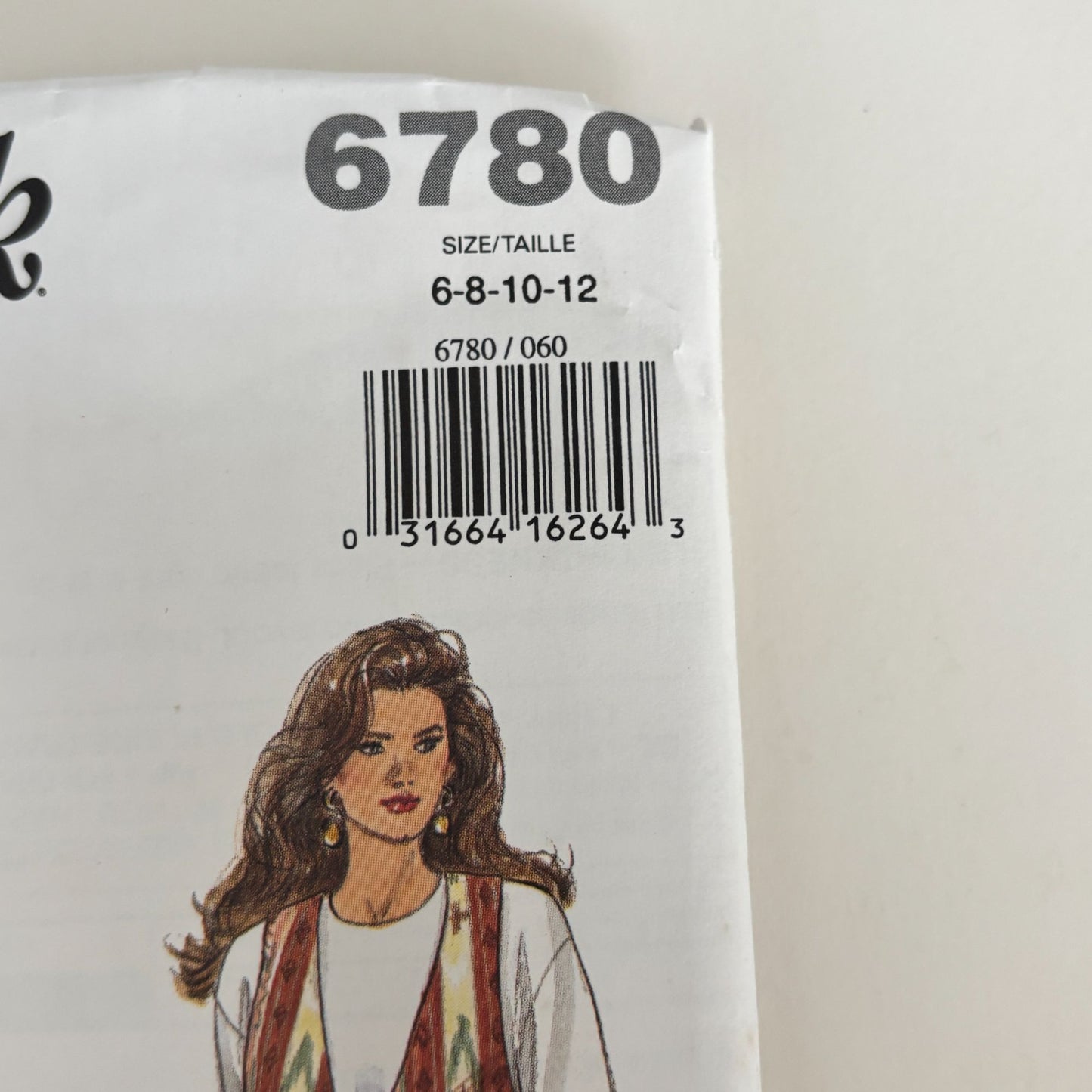 Butterick Sewing Pattern 6780 90s Vest Top Tiered Skirt Boho Layered Outfit 6-12 Uncut