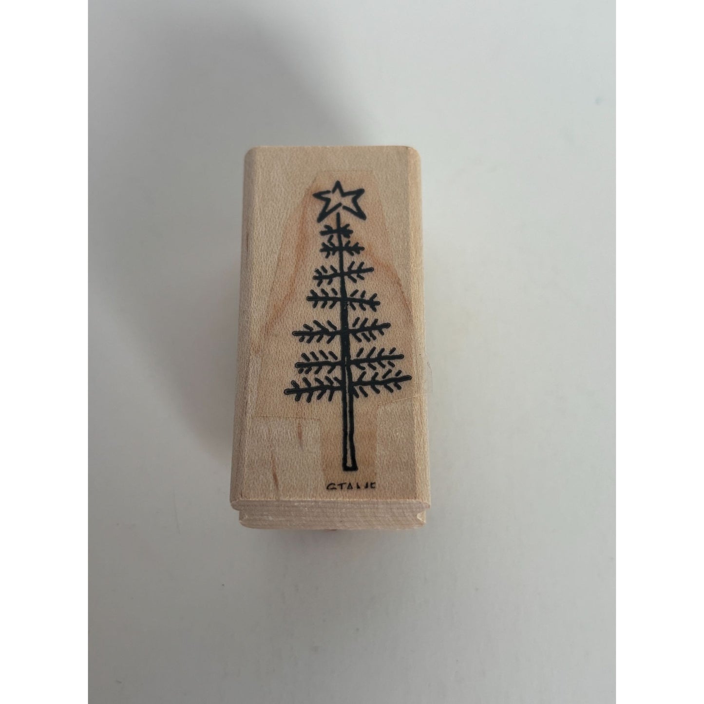 Stampin Up Rubber Stamp Christmas Tree Star Top Small Holidays Card Making 2 in