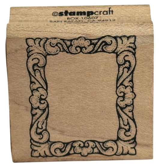 Stampcraft Rubber Stamp Small Picture Frame Rectangle Ornate Card Making