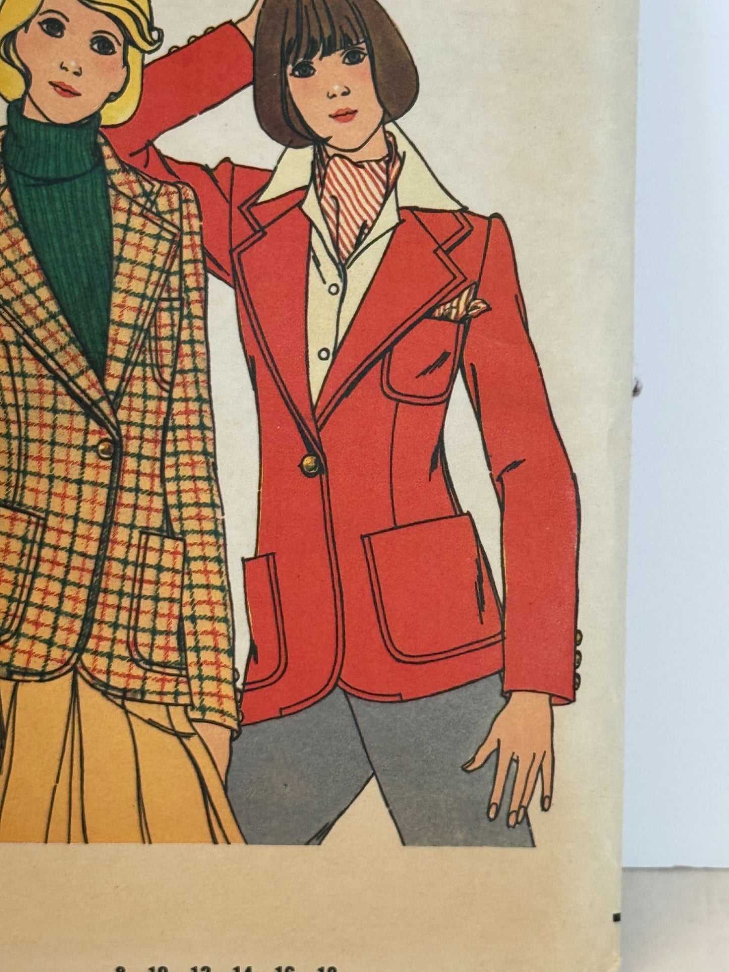 Butterick Sewing Pattern 3826 Jacket Blazer Vintage Size 12 Easy Notched Collar