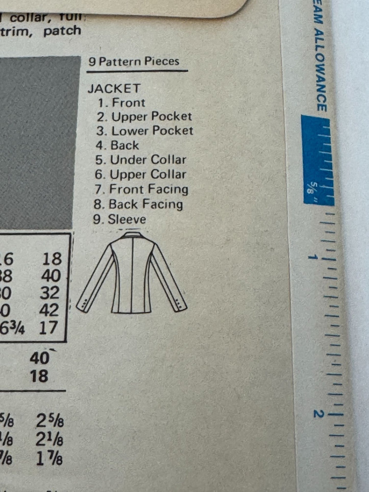 Butterick Sewing Pattern 3826 Jacket Blazer Vintage Size 12 Easy Notched Collar