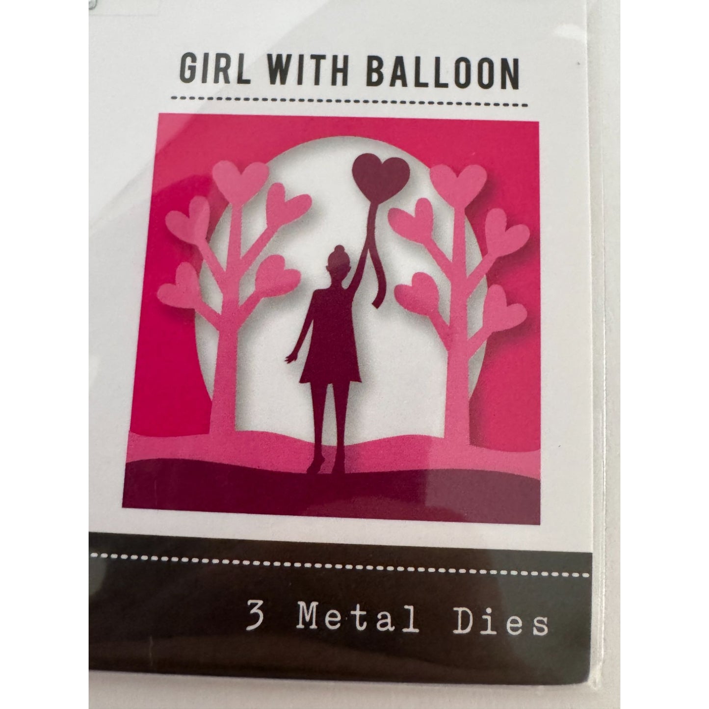 Hero Arts Looking Glass Die Girl with Balloon Metal Cutting Dies Craft Cardmaking