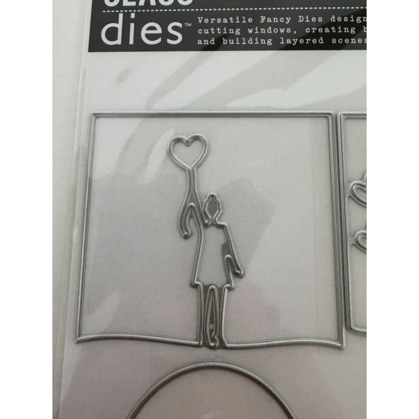 Hero Arts Looking Glass Die Girl with Balloon Metal Cutting Dies Craft Cardmaking
