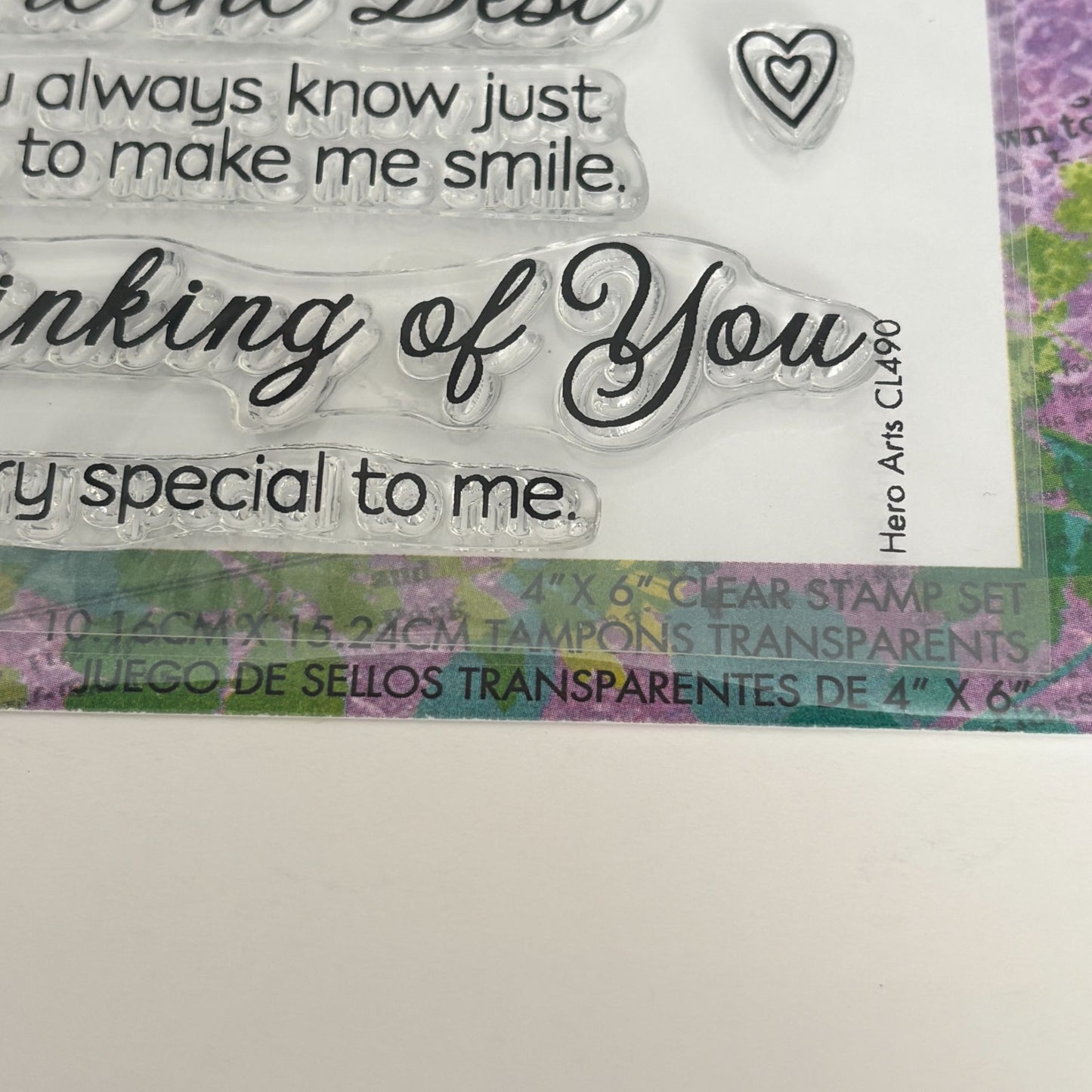Hero Arts Poly Clear Stamps Sending Smiles Birthday Card Making Thank You Words Sentiments